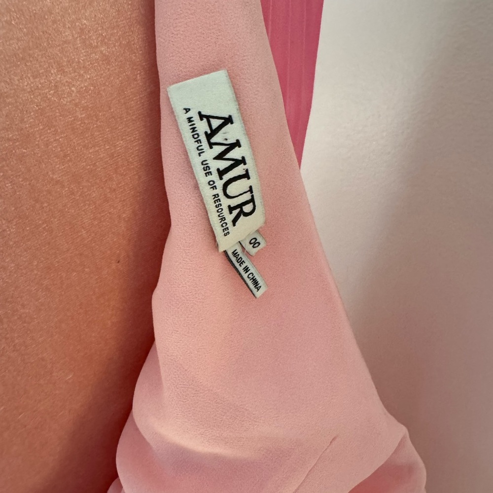 AMUR Pink and Orange Chiffon Gown size 00